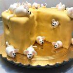 Modelovaný dort sýr a myši